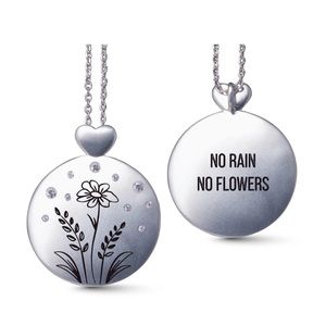 Floral CZ NO rain No flowers necklace